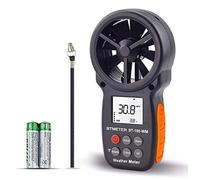 Anemómetro Digital Barómetro de Mano, para la Temperatura del Viento Probador de Enfriamiento del Viento con Humedad, Altitud, Medidor de Presión Barométrica para Drone de Escalada HVAC CFM