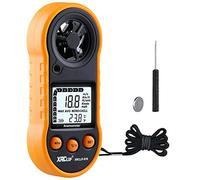 Anemómetro Digital del Medidor de Velocidad del viento, XRCLIF Medidores de viento Medidor de Velocidad del Flujo de Aire para Medir la Velocidad de la Temperatura del Viento