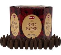 Anémona Backflow Hem Premium - Conos naturales y amaderados - Lote de cajas (rosa roja, 6 cajas)