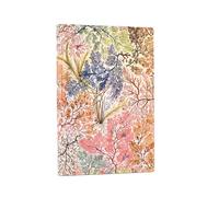 Paperblanks Cuaderno mini Anemone rayado, tapa blanda, cierre elástico (William Morris)