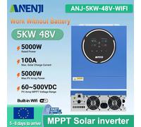 ANENJI 5KW 48V inversor Solar híbrido salida Dual MPPT 100A controlador Solar de onda sinusoidal pura WiFi incorporado funciona sin batería ANI-5KW-48V-WIFI