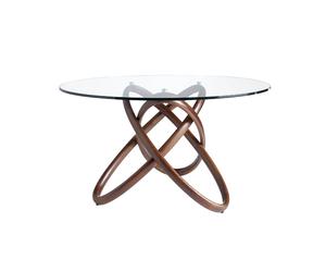 ANGEL CERDÁ 1020,01 Mesa comedor redonda nogal , Nogal cristal , Madera color Nogal , Ø140 x 75 cm.
