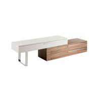 Ángel Cerdà Mueble TV 3081C modular lacado nogal gris acero inoxidable cromado 250x45x53 cm