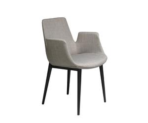 ANGEL CERDÁ 4002C Silla comedor tapizada tela , Gris Negro , Tela , 59 x 58 x 82 cm.