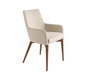 ANGEL CERDÁ 4048C Silla comedor tapizada tela beige , Beige , Tela , 57 x 64 x 88 cm.