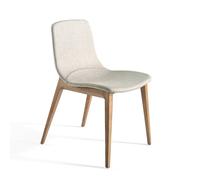 ANGEL CERDÁ 4049C Silla comedor tapizada tela marrón , Beige Nogal , Tela , 60 x 48 x 78 cm.