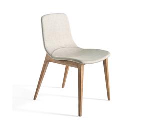 ANGEL CERDÁ 4049C Silla comedor tapizada tela marrón , Beige Nogal , Tela , 60 x 48 x 78 cm.