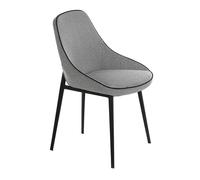 ANGEL CERDÁ 4082C Silla comedor tela gris ribetes negros , Gris Negro , Tela , 52 x 56 x 80 cm.