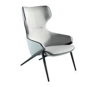 ANGEL CERDÁ 5009C Sillón tapizado tela gris ribetes negros , Gris Negro , Tela , 70 x 90 x 102 cm.