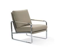ANGEL CERDÁ 5046C Sillón tapizado polipiel crema , Vison Acero inoxidable , Polipiel , 67 x 100 x 89 cm.