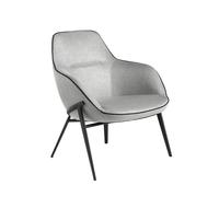 ANGEL CERDÁ 5065C Sillón confidente tapizado tela gris , Gris Negro , Tela , 76 x 67 x 84 cm