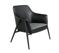 ANGEL CERDÁ 5080C Sillón tapizado tela y polipiel , Negro , Tela Polipiel , 80 x 72 x 79 cm.
