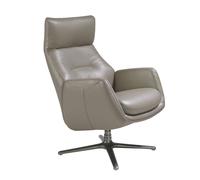 ANGEL CERDÁ 5092C Sillón giratorio reclinable en piel gris , Gris Oscuro , Piel , 69 x 86 x 109 cm.