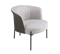 ANGEL CERDÁ 5109C Sillón tela gris y polipiel gris oscuro , Gris , Tela , 84 x 68 x 69