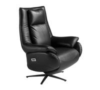 ANGEL CERDÁ 5124C Sillón relax giratorio piel negro , Negro , Piel , 91 x 80 x 118