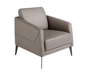 ANGEL CERDÁ 5134C Sillón piel gris oscuro , Gris Oscuro , Piel , 78 x 80 x 82