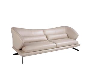 ANGEL CERDÁ 6146C Sofá 3 plazas en piel vacuno gris taupe , Gris Taupe , Piel , 230 x 90 x 85 cm