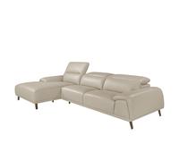 ANGEL CERDÁ 6149C Sofá chaise longue piel vacuno gris taupé , Gris Taupe , Piel , 316 x 176 x 102 cm.