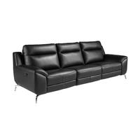 ANGEL CERDÁ 6194C Sofá relax 3 plazas piel negro , Negro , Piel , 264 x 93 x 92