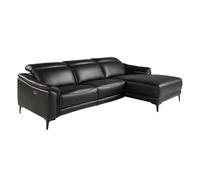 ANGEL CERDÁ 6205C Sofá chaise longue relax derecha piel negro , Negro , Piel , 272 x 168 x 96
