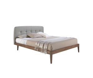 ANGEL CERDÁ 7177C Cama capitoné tela color gris , Gris , Tela , 172 x 217 x 98