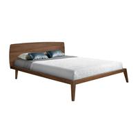Angel Cerdá - Cama Matrimonio de Nogal Madera Natural Diseño Moderno | Estructura de Cama Robusta | Medidas 181 x 210 x 84 cm, Acabado Natural | Estable, Duradera, Firme