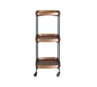 Angel cerda carrito minibar nogal y acero 124 cm