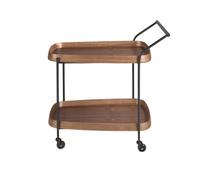 Angel cerda carrito minibar nogal y acero 56 cm