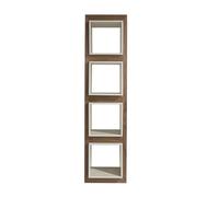 Ángel Cerdá - Estantería de Cubos en Madera Nogal y DM Lacado - Estantería de Libros Moderna - Estantería Mueble para Salón - Duradero y Funcional - 50 x 41 x 200 cm