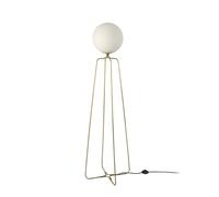ANGEL CERDÁ 8047C Lámpara de pie acero dorado y cristal blanco , Blanco Dorado , Acero Dorado , 37 x 35 x 170 cm.