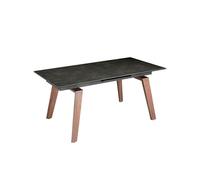 Angel cerda mesa comedor extensible rectangular mármol porcelánico y nogal