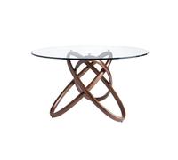Ángel Cerdà Mesa comedor 1020.01 redonda chapado nogal (Nogal cristal) Ø150 x 75 cm