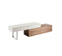 Ángel Cerdà Mueble TV 3081C modular lacado nogal gris acero inoxidable cromado 250x45x53 cm