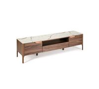 Angel cerda mueble tv nogal tapa mármol