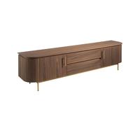 Angel cerda mueble tv nogal y acero pulido dorado