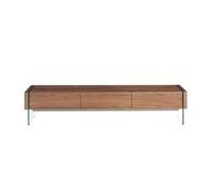 Angel Cerdá - Mueble TV Moderno de Madera Nogal con Laterales de Cristal