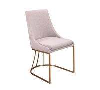 Ángel Cerdá - Silla 4182 Tapizada en Tela Gris + Patas de Acero Cromado Color Oro Rosa + Diseño Moderno y Ergonómico + Confort con Espuma de Alta Densidad + Pack de 2 Sillas