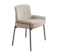 Silla tela gris y terciopelo marrón modelo 4171 angel cerdá s.l.silla de diseño moderno con asiento tapizado en tela color gris y respaldo tapizado en tela aterciopelada color marrón.