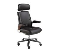 ANGEL CERDÁ - Silla oficina giratoria polipiel negro ergonómica diseño moderno modelo 4212