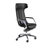 ANGEL CERDÁ - Silla oficina giratoria polipiel negro ergonómica diseño moderno modelo 4215