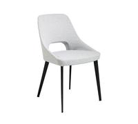 Angel Cerda Silla tapizada en Tela. Estructura de Patas en Acero Inoxidable en Negro Mate. Marca