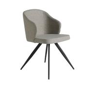 ANGEL CERDÁ 4057C Silla comedor tapizada tela gris , Gris Negro , Tela , 48 x 57 x 82 cm.