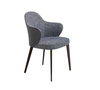 Angel cerda silla tela y polipiel gris oscuro