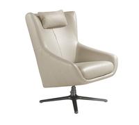 Sillón Giratorio Piel Gris Taupe Angel Cerdá 5090 76x90x100