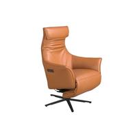 Sillón Relax Giratorio Piel Marrón Angel Cerdá 5137 78x70x115