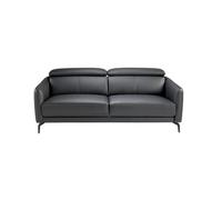 Ángel Cerdà Sofá 6058C 2 plazas Piel vacuno Negro con reposacabezas 157x100x94 cm