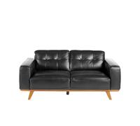 Ángel Cerdà Sofá 2 plazas 6030C Tapizado piel vacuno negro 181x95x78 cm