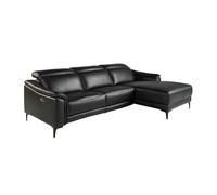 Angel cerda sofá chaise longue relax derecha piel negro