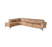ANGEL CERDÁ Sofá chaise longue relax modular izquierdo piel marrón 6281