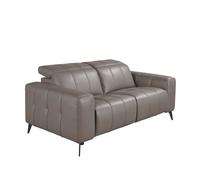 Ángel Cerdá - Sofá Relax 2 o 3 Plazas en Piel Arena con Sistema Eléctrico Independiente y Puertos USB - Diseño Moderno y Confort Personalizado - 164 x 111 x 104 cm - Peso Soportado 140 kg por Plaza Gr